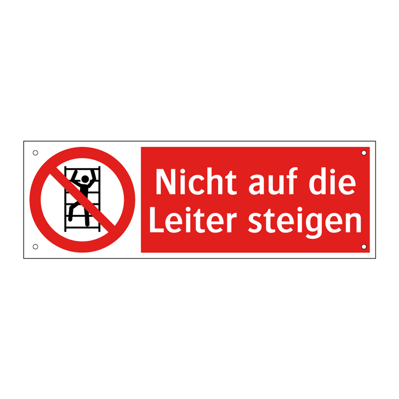 Nicht auf die Leiter steigen