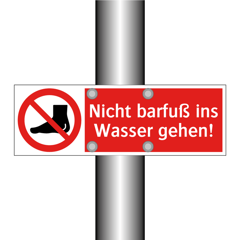 Nicht barfuß ins Wasser gehen!