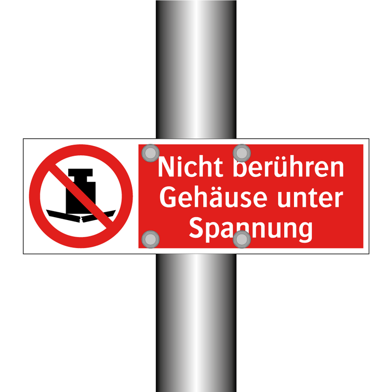 Nicht berühren Gehäuse unter Spannung