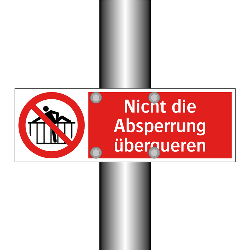 Nicht die Absperrung überqueren