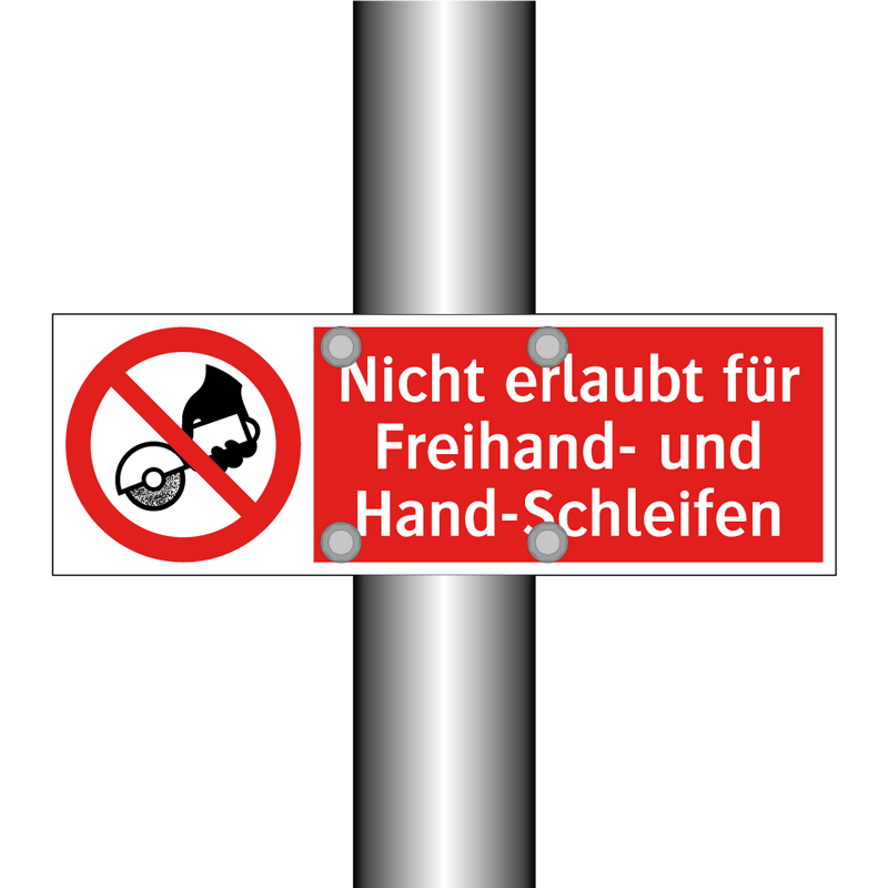 Nicht erlaubt für Freihand- und Hand-Schleifen