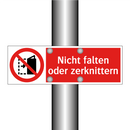 Nicht falten oder zerknittern