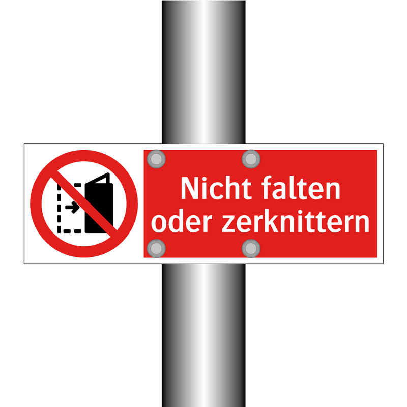 Nicht falten oder zerknittern