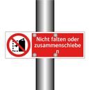 Nicht falten oder zusammenschieben