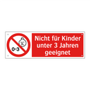Nicht für Kinder unter 3 Jahren geeignet