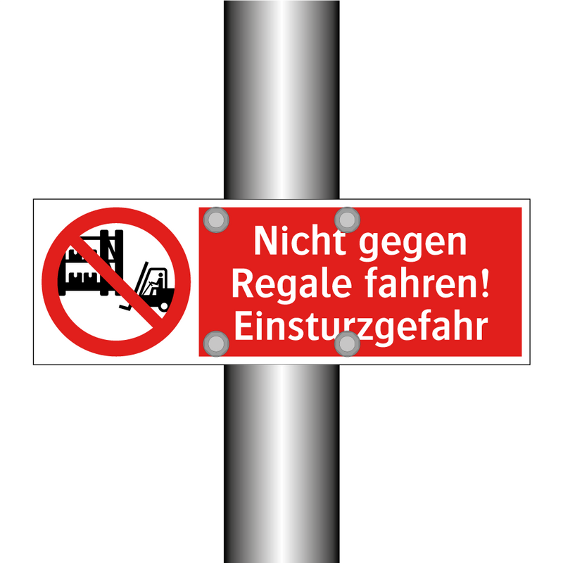 Nicht gegen Regale fahren! Einsturzgefahr