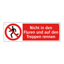 Nicht in den Fluren und auf den Treppen rennen