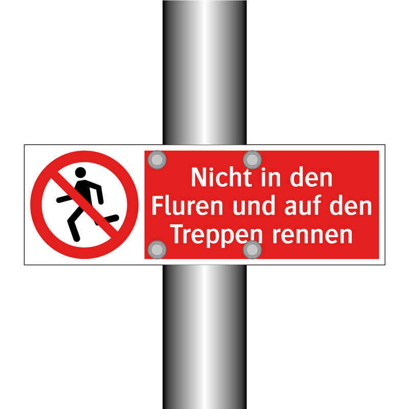 Nicht in den Fluren und auf den Treppen rennen