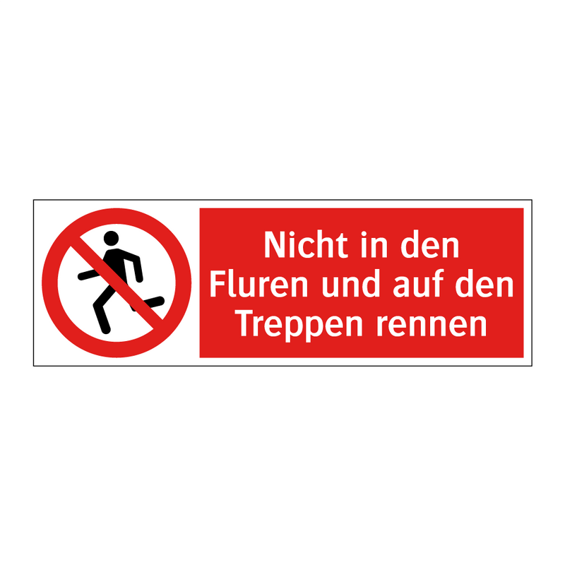 Nicht in den Fluren und auf den Treppen rennen