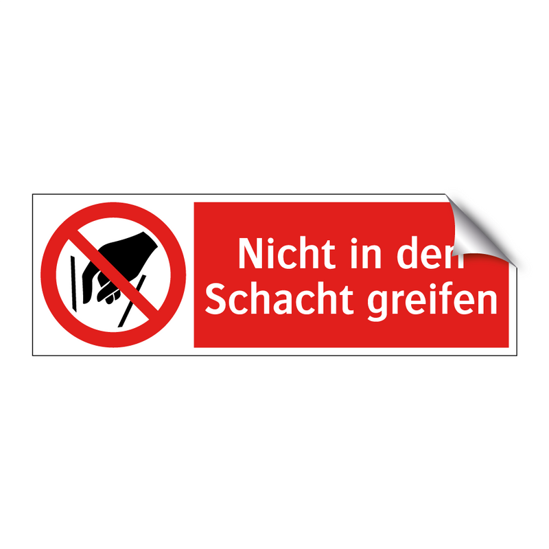 Nicht in den Schacht greifen