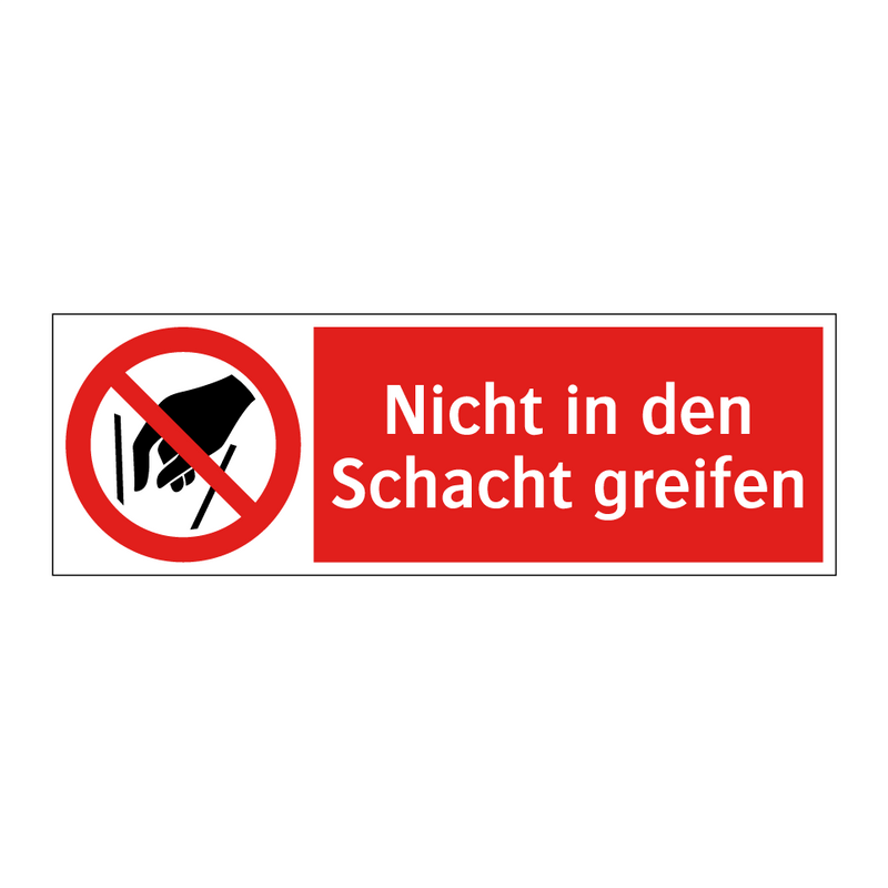 Nicht in den Schacht greifen