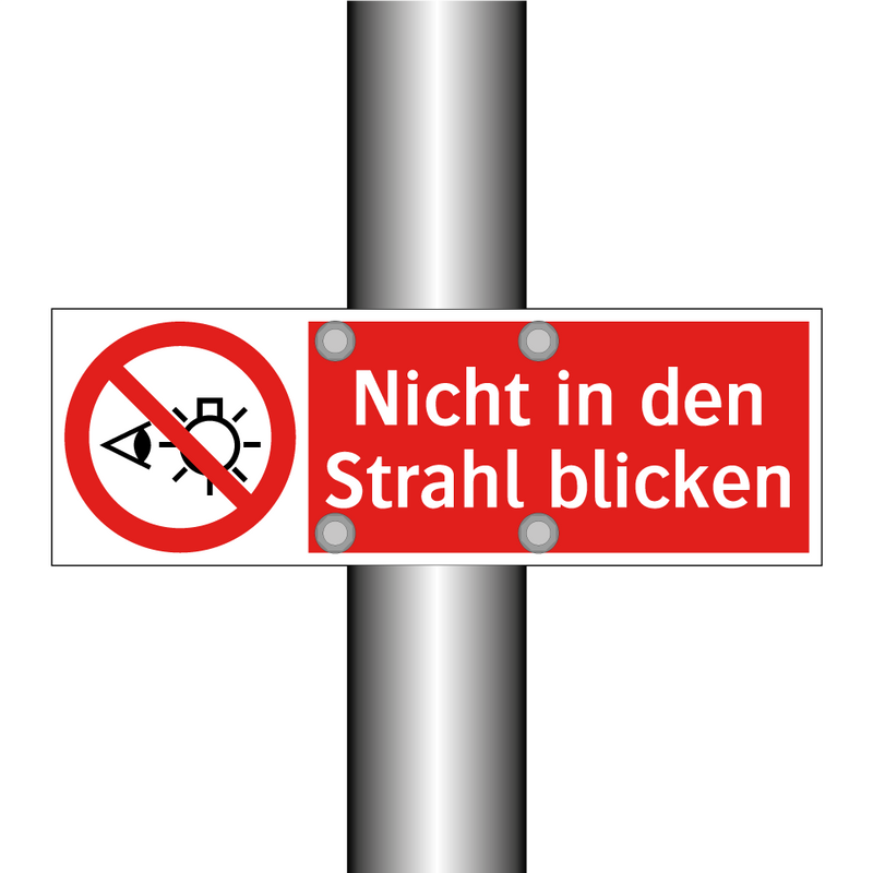 Nicht in den Strahl blicken