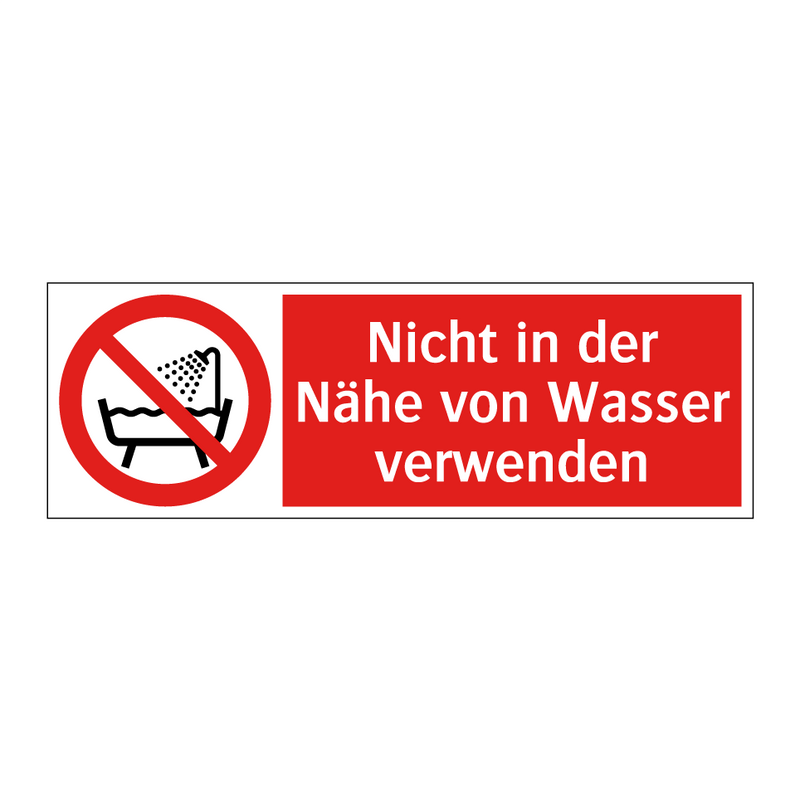 Nicht in der Nähe von Wasser verwenden