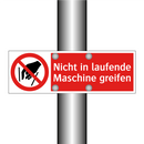 Nicht in laufende Maschine greifen