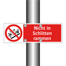 Nicht in Schlitten rammen
