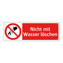 Nicht mit Wasser löschen