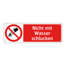 Nicht mit Wasser schlucken