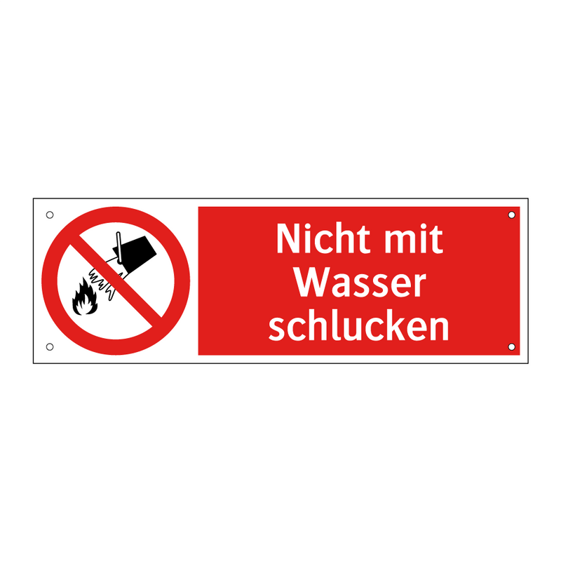 Nicht mit Wasser schlucken