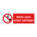 Nicht nach unten springen