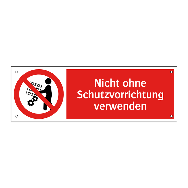 Nicht ohne Schutzvorrichtung verwenden