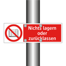 Nichts lagern oder zurücklassen