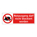 Notausgang darf nicht blockiert werden