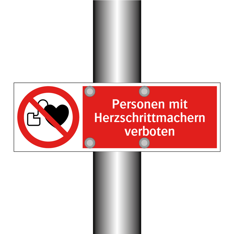 Personen mit Herzschrittmachern verboten