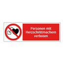 Personen mit Herzschrittmachern verboten