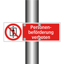 Personen- beförderung verboten