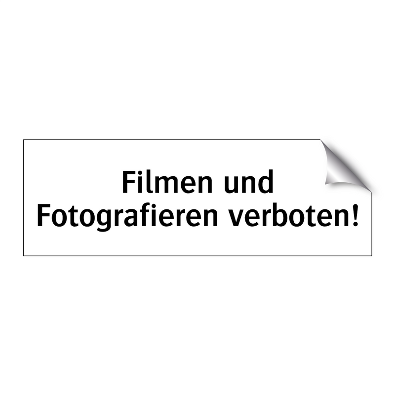 Filmen und Fotografieren verboten!