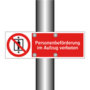 Personenbeförderung im Aufzug verboten