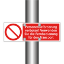 Personenbeförderung verboten! Verwenden Sie die Fernbedienung für den Transport