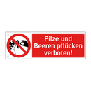 Pilze und Beeren pflücken verboten!