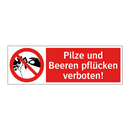 Pilze und Beeren pflücken verboten!