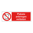 Plakate anbringen verboten
