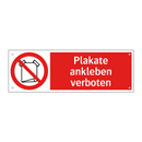 Plakate ankleben verboten