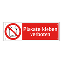 Plakate kleben verboten