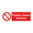 Plakate kleben verboten