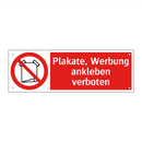 Plakate, Werbung ankleben verboten