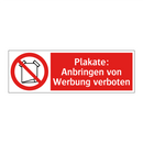 Plakate: Anbringen von Werbung verboten