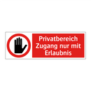 Privatbereich Zugang nur mit Erlaubnis
