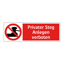 Privater Steg Anlegen verboten