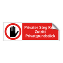 Privater Steg Kein Zutritt Privatgrundstück