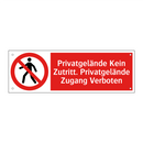 Privatgelände Kein Zutritt. Privatgelände Zugang Verboten