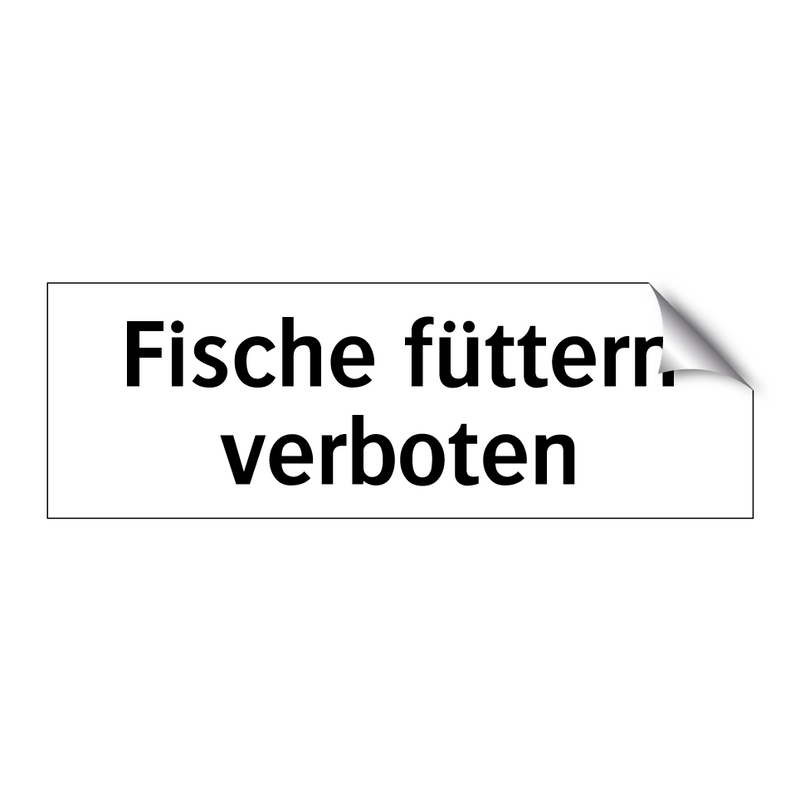Fische füttern verboten