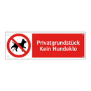 Privatgrundstück Kein Hundeklo