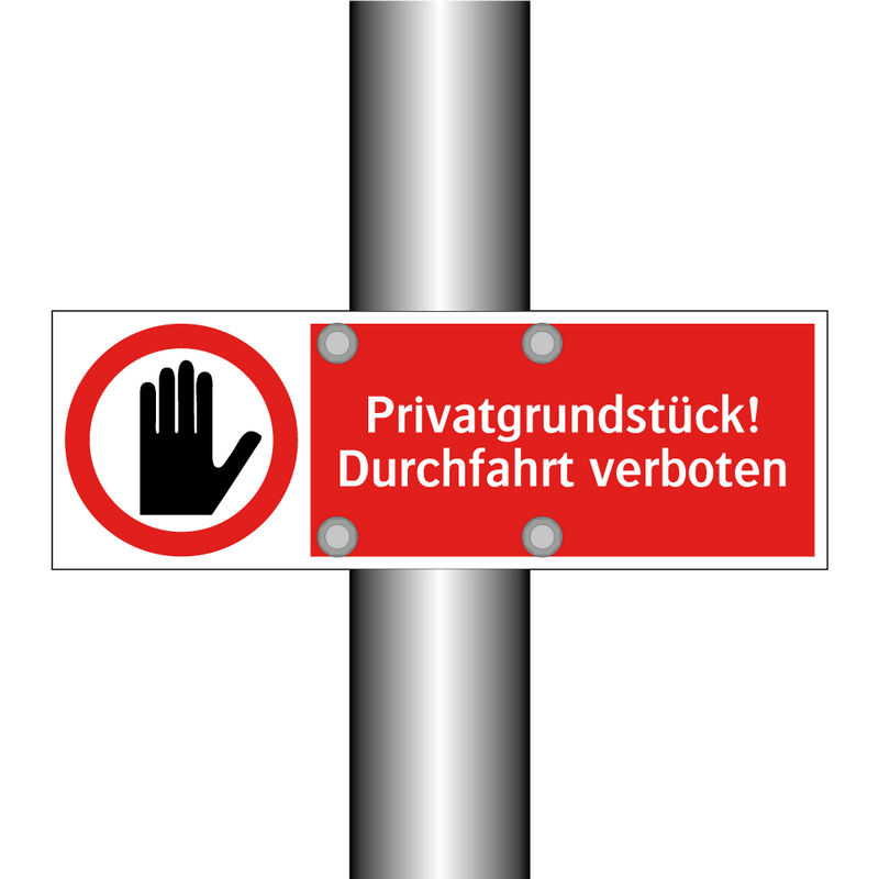 Privatgrundstück! Durchfahrt verboten