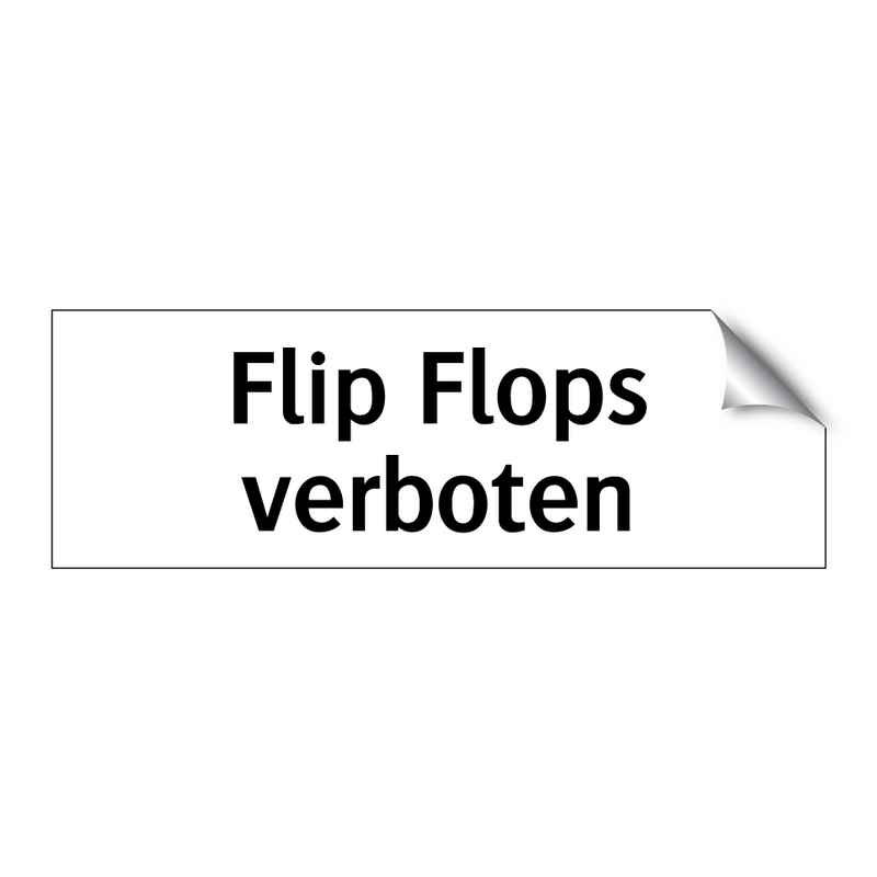 Flip Flops verboten