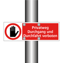 Privatweg Durchgang und Durchfahrt verboten