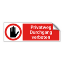 Privatweg Durchgang verboten